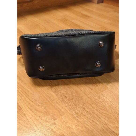 Pierre Cardin Carry On Shoulder Overnight Bag Black Gray Tweed Strap Vintage - Picture 7 of 13